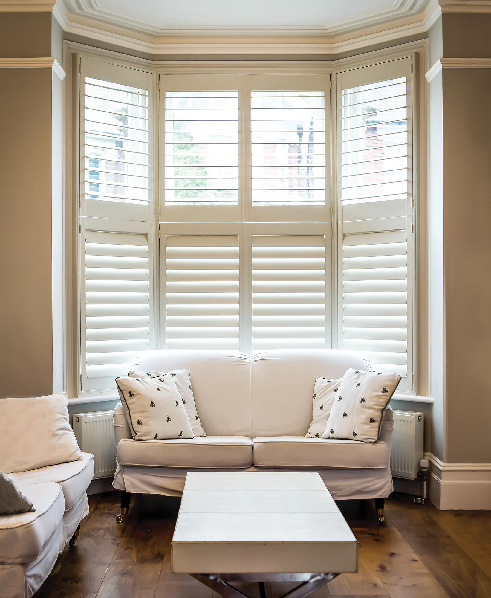 Bay Window Shutters Shutter Blinds For Square, Curved Windows